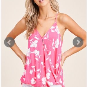 NWT Staccato Coral Floral Tank